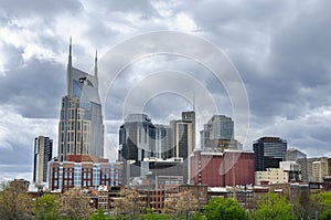 Nashville Skyline on a cloudy day