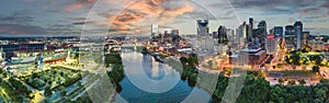 Nashville skyline sunset