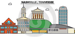 Nashville, Tennessee. City skyline architecture