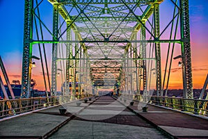 Nashville Tennessee Pedestrian Bridge at Sunrise