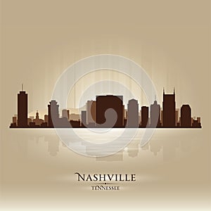 Nashville Tennessee skyline city silhouette