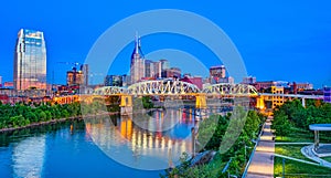 Nashville Tennessee TN Drone Skyline Aerial