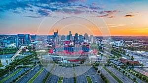 Nashville, Tennessee, USA Downtown Skyline Aerial