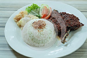 Nasi Bebek Sambal or Duck Rice with Spicy Sauce