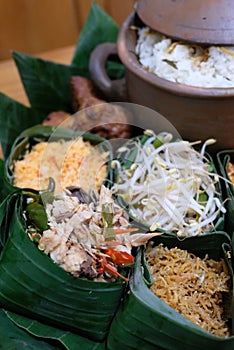 Nasi Berkat or Blessing Rice is a traditional food from Indonesia.