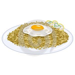 Nasi Goreng Illustration Vector Art Flat Design