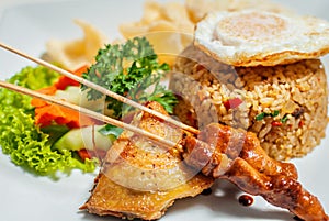 Nasi Goreng, Traditional Indonesian food. photo