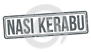Nasi kerabu sign or stamp