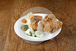 Nasi kukus ayam berempah, popular traditional Malay local food