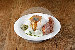 Nasi kukus ayam merah, popular traditional Malay local food