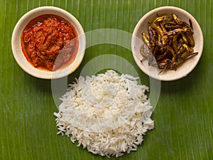 Nasi lemak coconut flavored rice