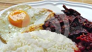 Nasi lemak (coconut rice)