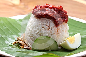 Nasi Lemak, a famous Malaysian food