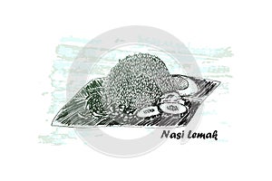 Nasi lemak means breakfast food for Malaysians, very tasty and spicy