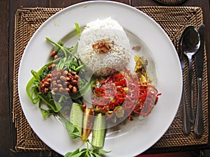 Nasi lemak typical indonesian food bali