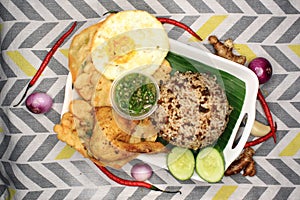 Nasi tutug oncom food from indonesia