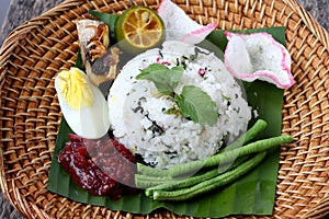 Nasi Ulam - Malay traditional herb rice.