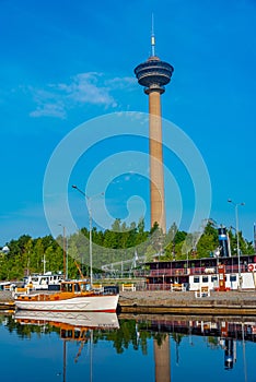 Nasinneula tower at Sarkanniemi amusement park in Tampere, Finla photo