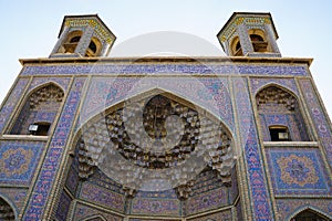 Nasir Al-Mulk Mosque or Pink Mosque in Shiraz, Iran.