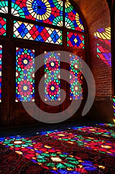 Nasir Al-Mulk Mosque in Shiraz, Iran