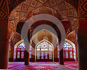 Nasirolmolk Mosque in Shiraz, Iran