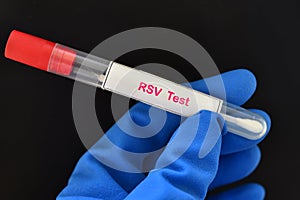 Nasopharyngeal swab RSV test photo