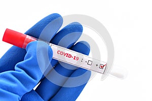 Nasopharyngeal swab positive with COVID-19