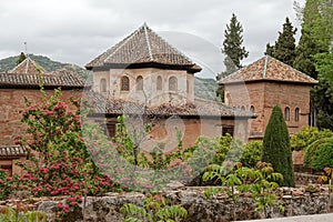 Nasrid palace with octagonal roof at the Alhambra in Granada, Andalusia