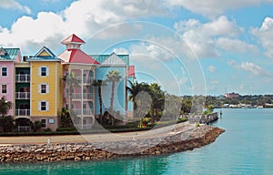 Nassau Bahamas Colorful Townhouses