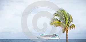 NASSAU, BAHAMAS - SEPTEMBER, 06, 2014: Royal Caribbean`s ship, , sails in the Port of the Bahamas on September 06, 2014