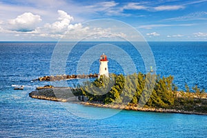 Nassau Harbour Lighthouse, Bahamas.