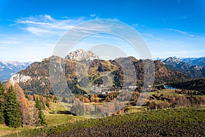 Nassfeld and Gartnerkofel mountain in Carinthia, South of Austria