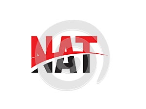 NAT Letter Initial Logo Design Vector Illustration