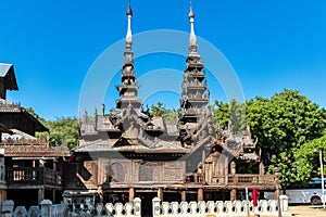 Nat Taung Kyaung wooden monastery in Bagan, Myanmar, former Burma