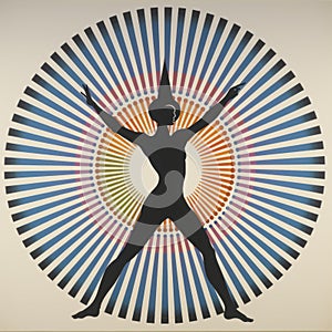 Nataraja: Abstract Kinetic Op Art Of Yoga Silhouette