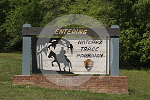 Natchez Trace Sign, MS