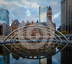 Nathan Phillips Square and Old City Hall - Toronto, Ontario, Canada photo