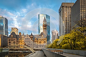 Nathan Phillips Square and Old City Hall - Toronto, Ontario, Canada photo