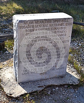 Nathaniel Lyon Marker at Wilson's Creek photo