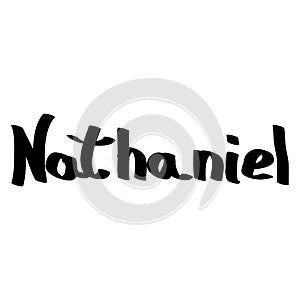 Nathaniel male name street art design. Graffiti tag Nathaniel. Vector art. photo