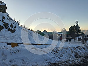 NATHIYA GALI IN WINTER. NORTHEN AREAS. PAKISTAN photo