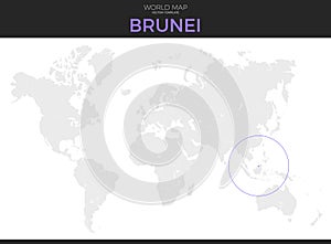 Nation of Brunei, Abode of Peace Location Map