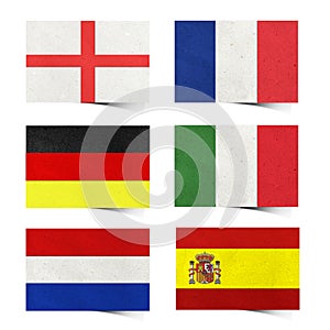 Nation Flag ( europe ) tag recycled paper