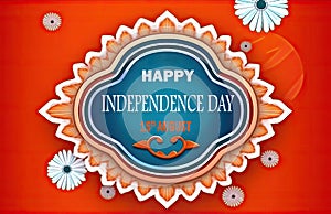 Nation\'s Pride: Indian Independence Day Greeting Card in National Colors - Generative AI