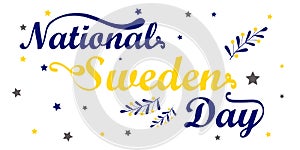 Nationa Sweden Day lettering