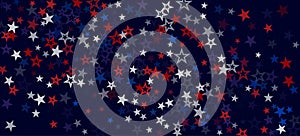 National American Stars Vector Background. USA 4th of July Labor Memorial Independence Veteran`s President`s 11th of November Day
