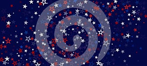 National American Stars Vector Background. USA Labor 11th of November Independence Memorial President`s Veteran`s 4th of July Day