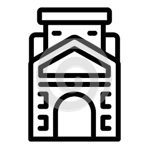 National Amsterdam monument icon outline vector. Dutch building heritage
