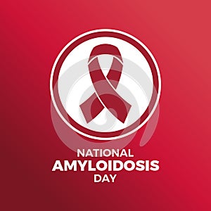 National Amyloidosis Day poster vector illustration