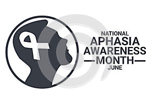 National Aphasia Awareness Month June illustration